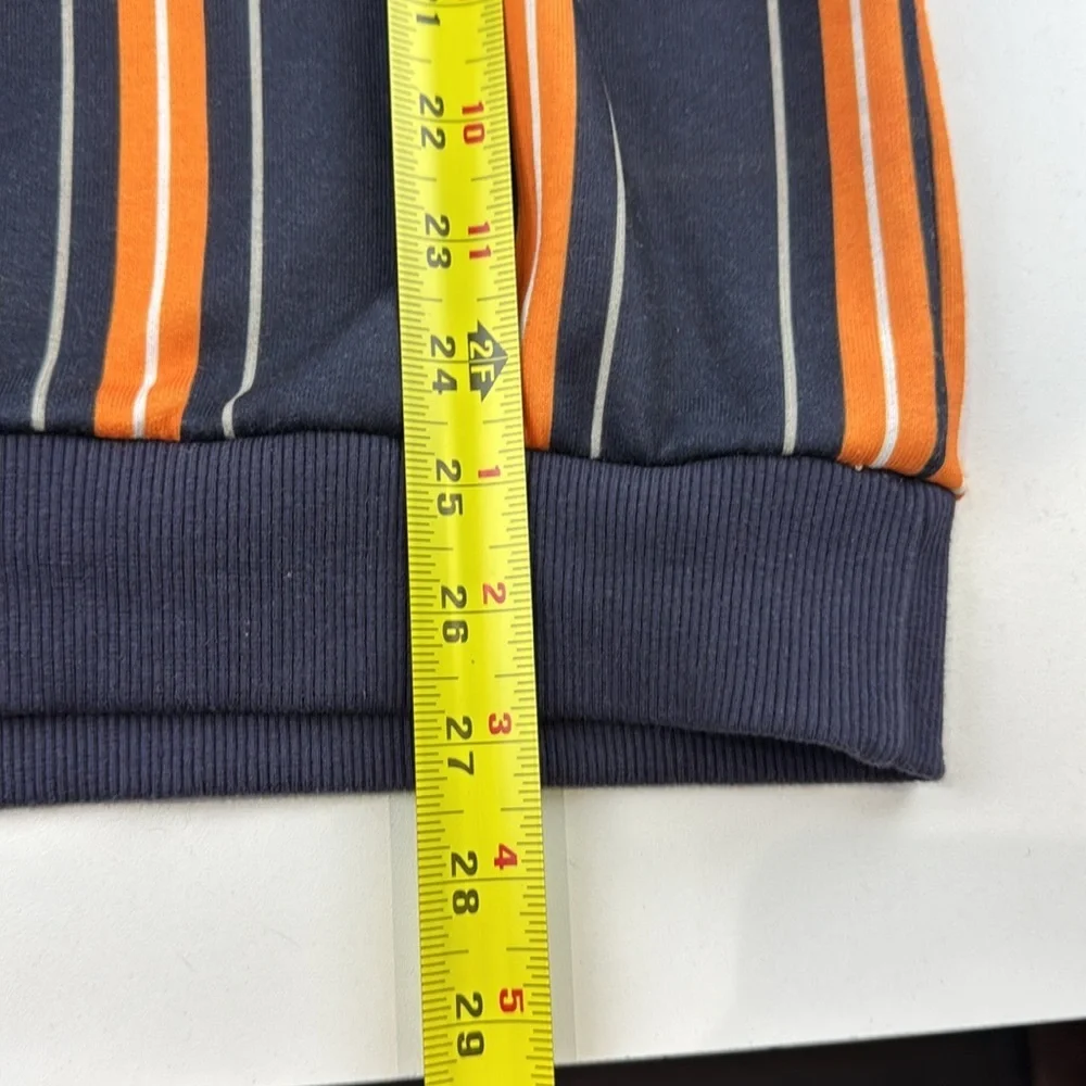 Boohoo Man Men's Navey Sweatshirt with Orange Vertical Stripes - Picture 6 of 10